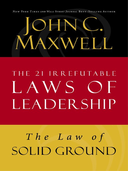 Title details for The Law of Solid Ground by John C. Maxwell - Available